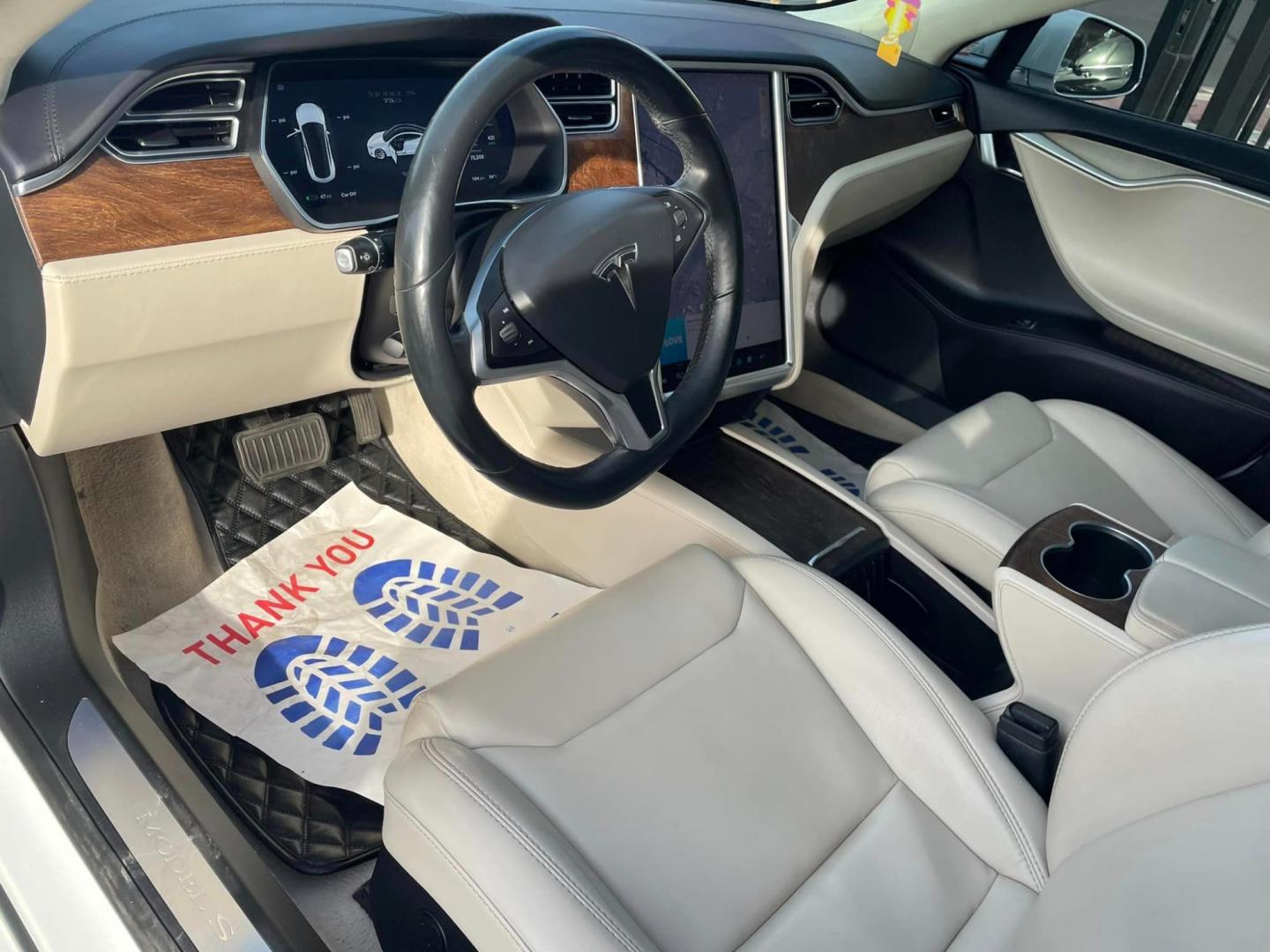 2018 WHITE /White Gold Tesla Model S (5YJSA1E23JF) , located at 744 E Miner Ave, Stockton, CA, 95202, (209) 944-5770, 37.956863, -121.282082 - Photo#6